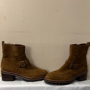 Bernardo Tan Suede Ankle Boots